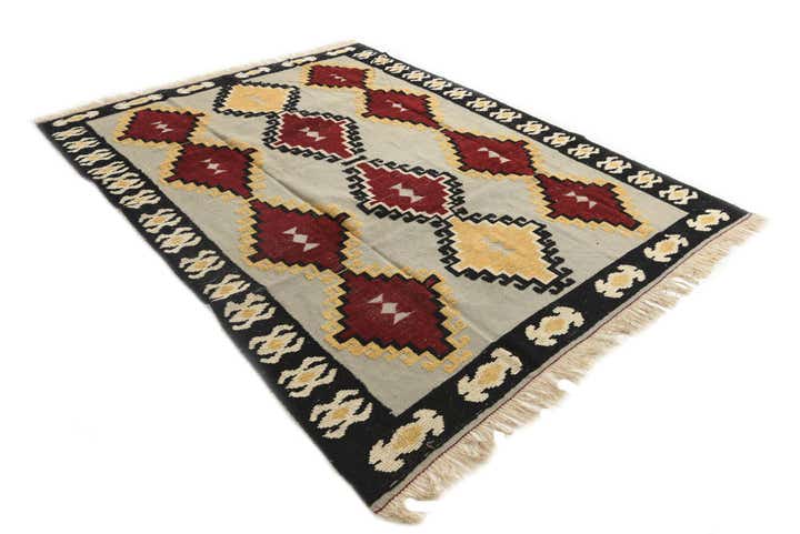 8' x 10' 4 Hand Knotted Darya Wool Rug