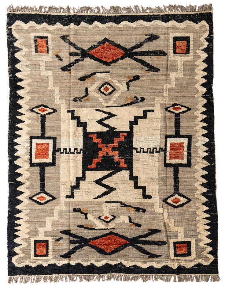 Detail image of 7' 10 x 11' 2 Hand Knotted Darya Wool Rug
