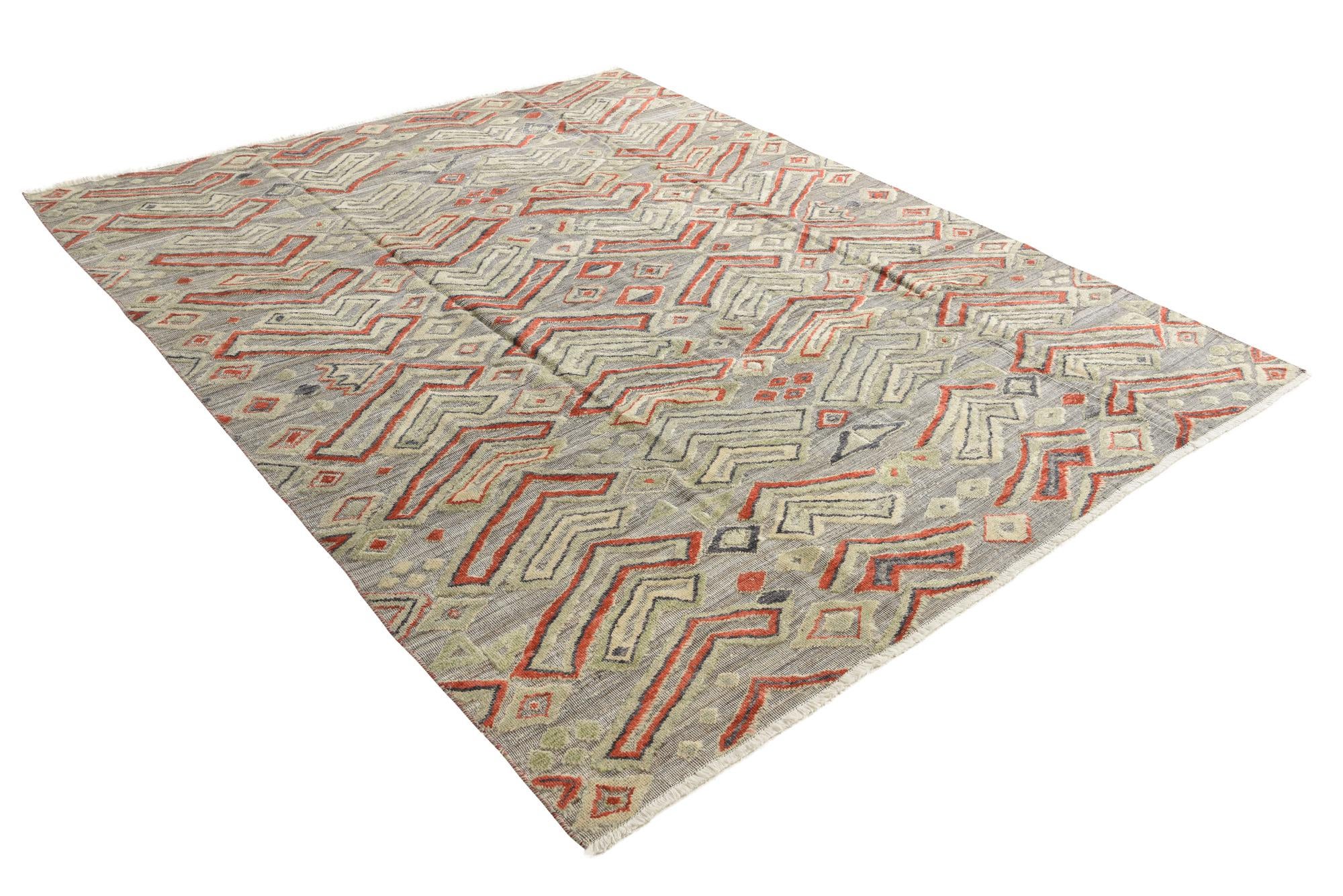8' 2 x 10' 2 Hand Knotted Darya Wool Rug