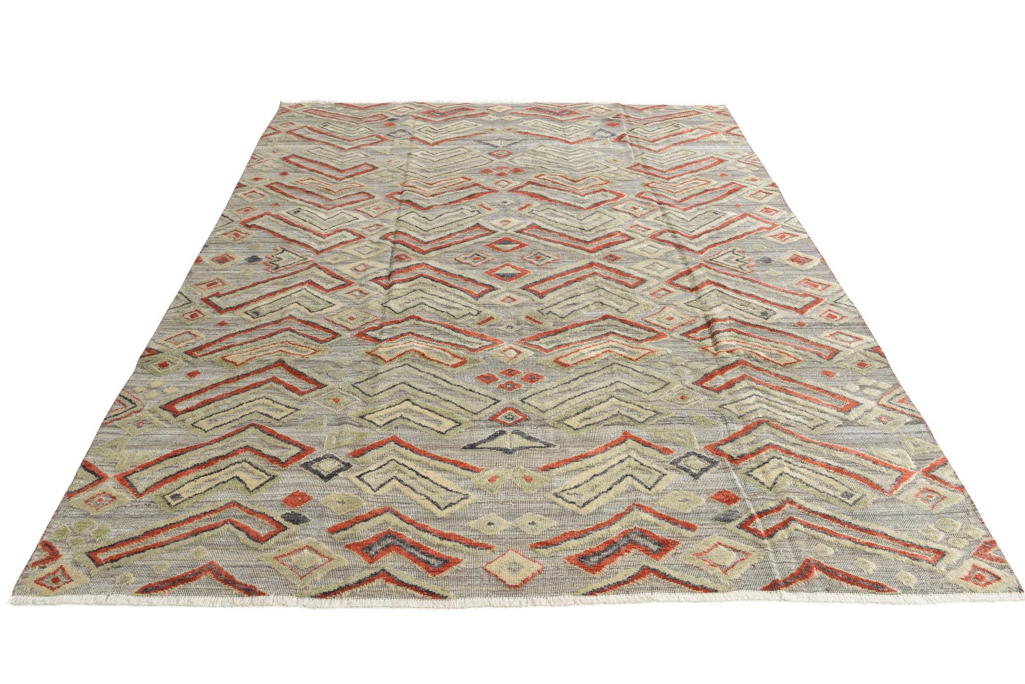 8' 2 x 10' 2 Hand Knotted Darya Wool Rug