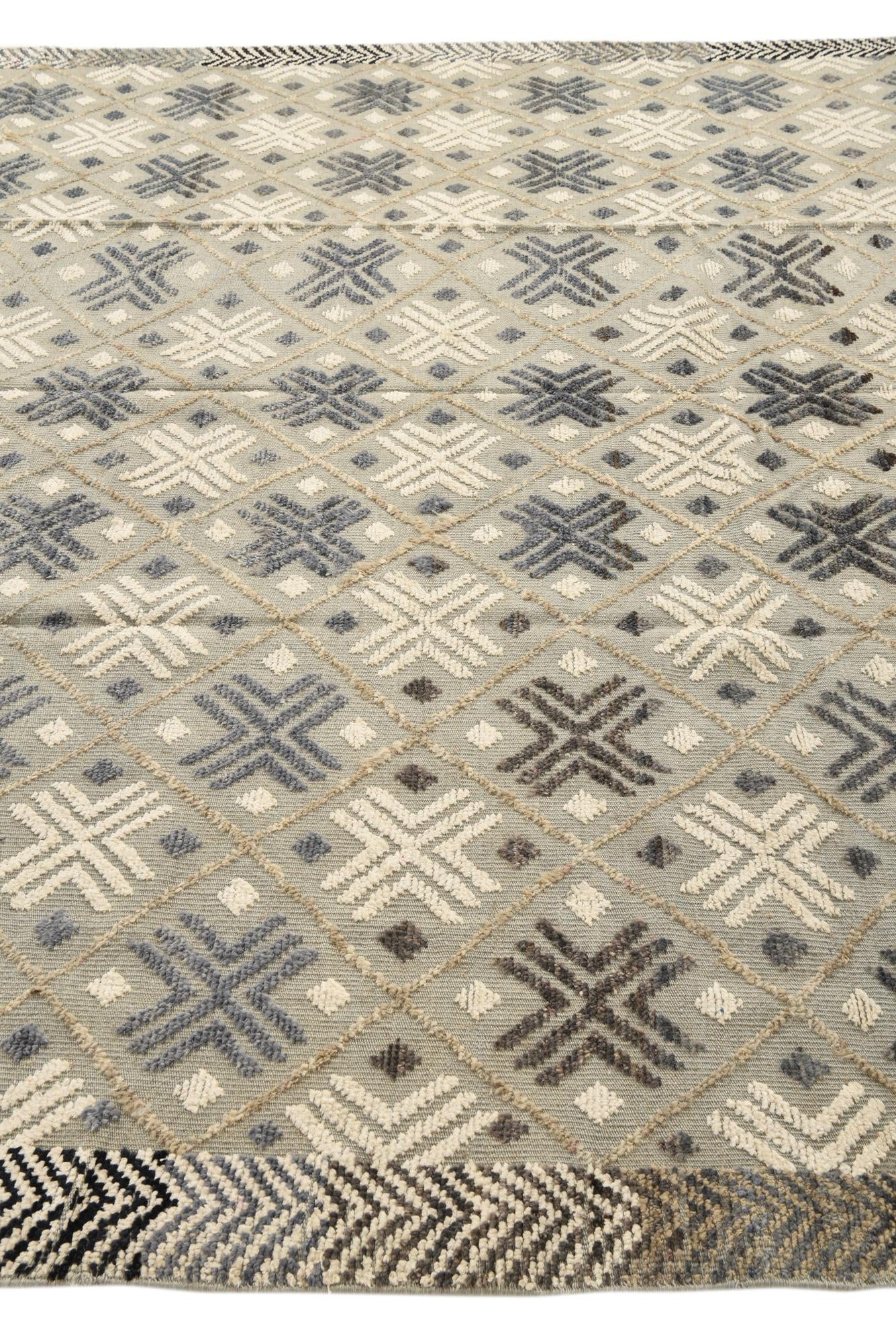8' 10 x 12' 6 Hand Knotted Darya Wool Rug