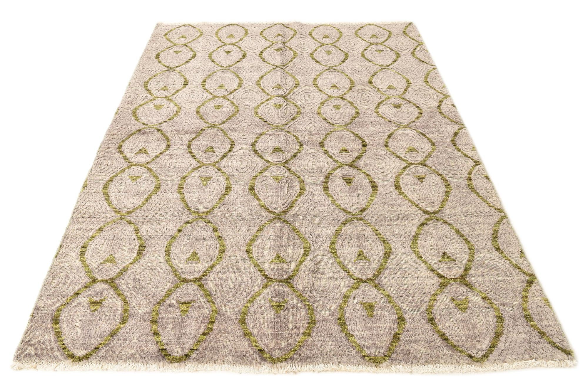 5' 8 x 7' 11 Hand Knotted Darya Wool Rug