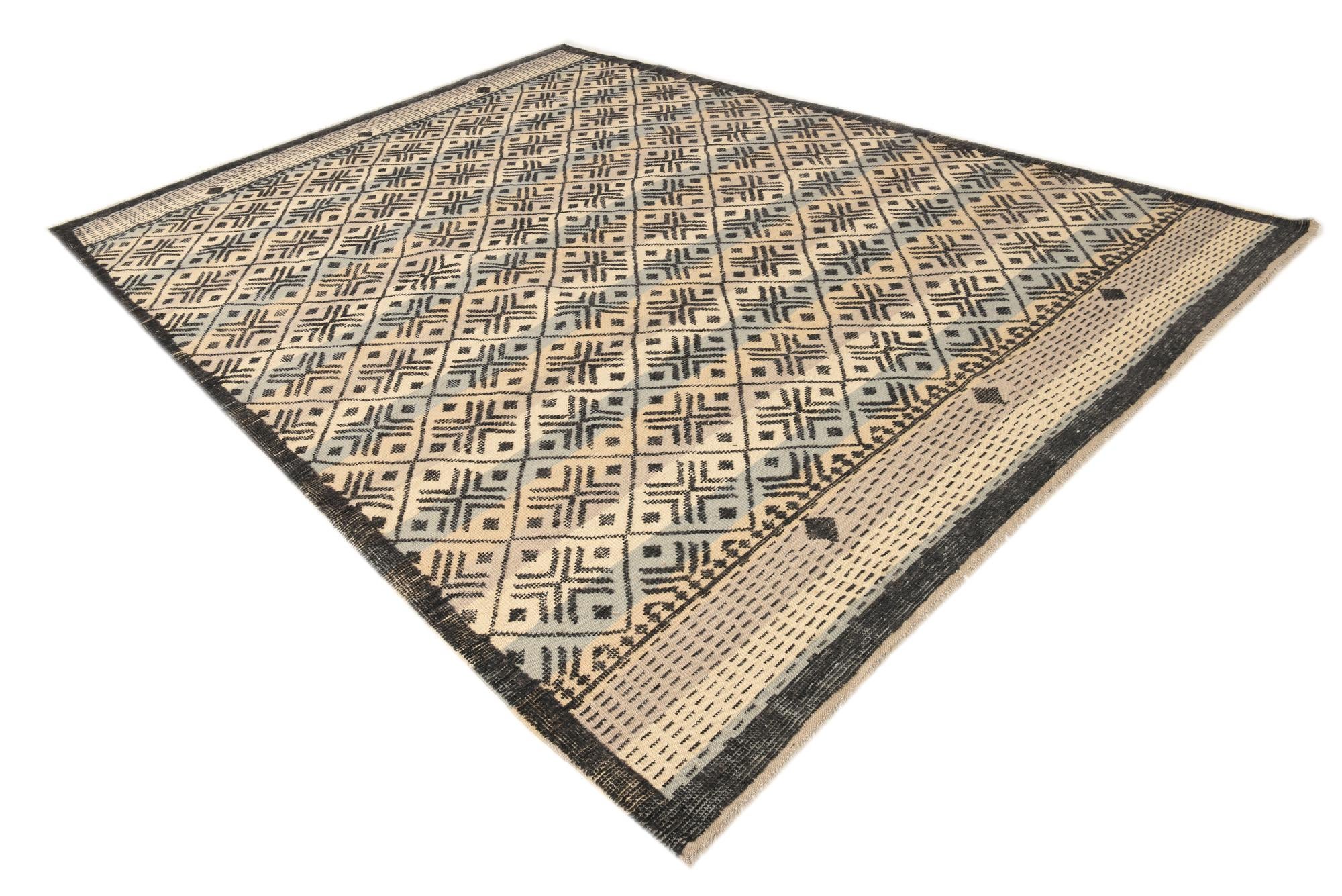 9' x 12' 8 Hand Knotted Darya Wool Rug