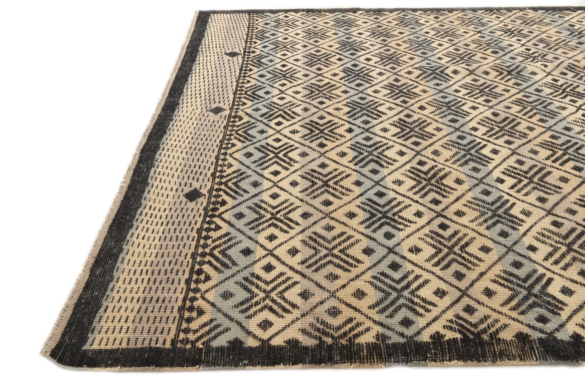 9' x 12' 8 Hand Knotted Darya Wool Rug