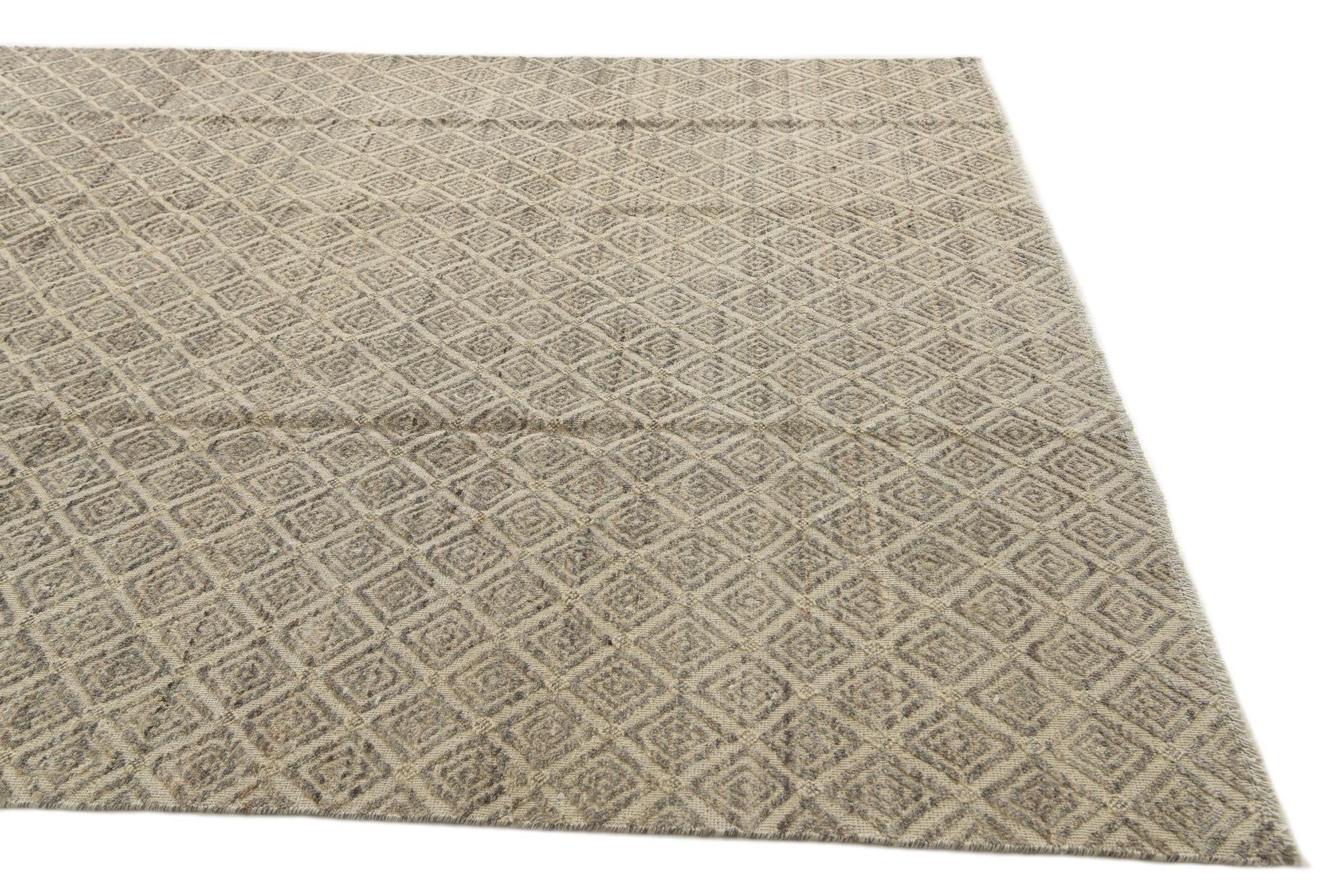 8' 8 x 11' 9 Hand Knotted Darya Wool Rug
