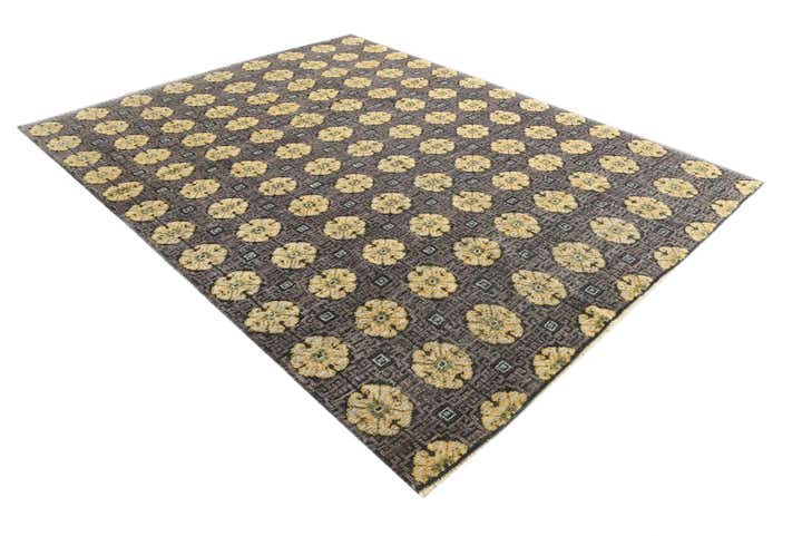 8' x 10' 3 Hand Knotted Darya Wool Rug