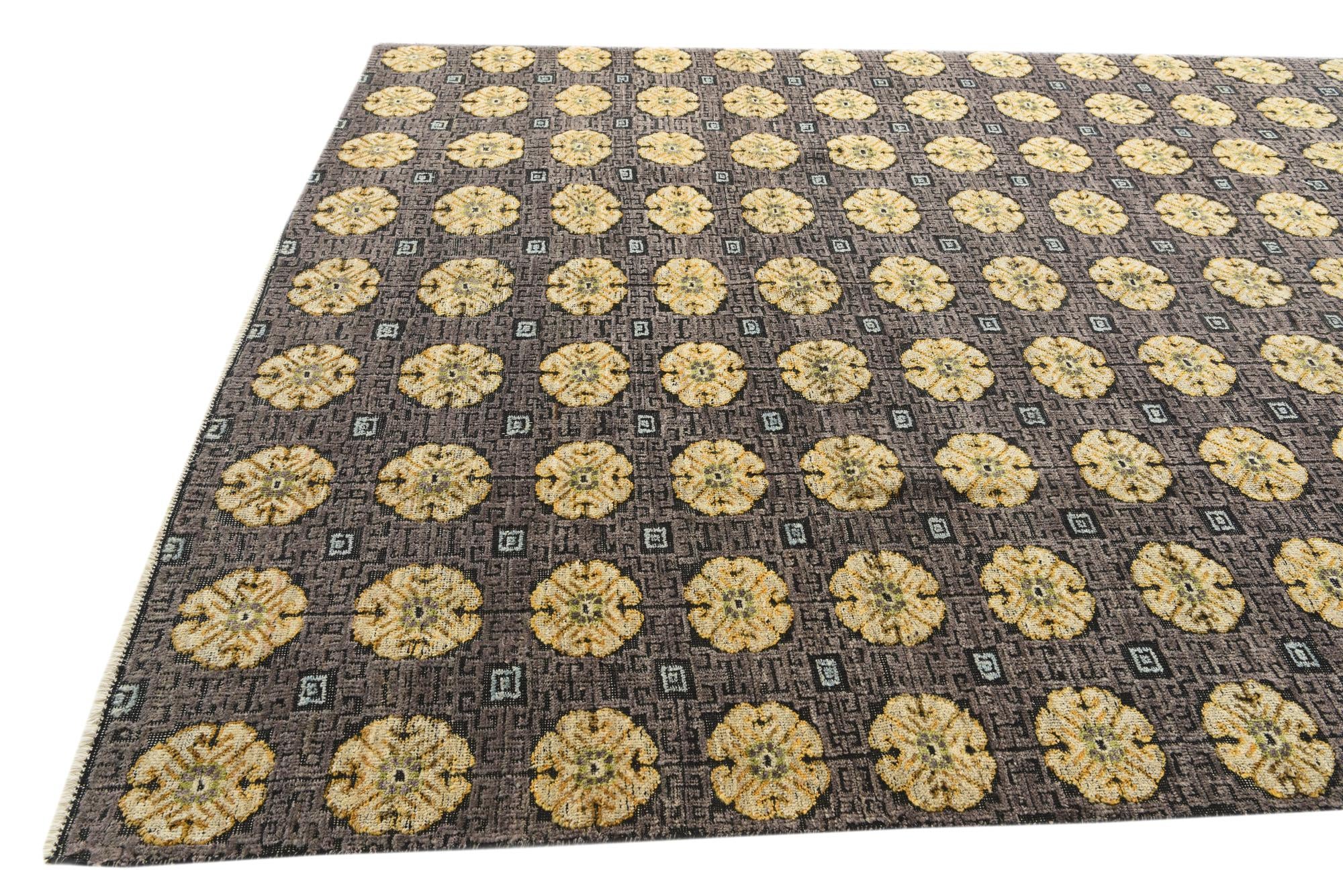 8' x 10' 3 Hand Knotted Darya Wool Rug