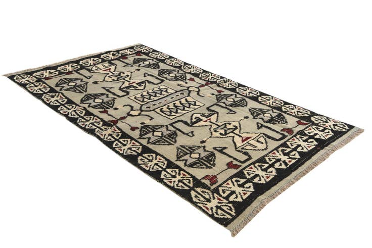 Detail image of 5' 2 x 8' 8 Hand Knotted Darya Wool Rug