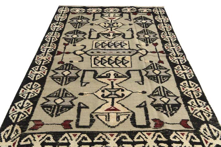 5' 2 x 8' 8 Hand Knotted Darya Wool Rug