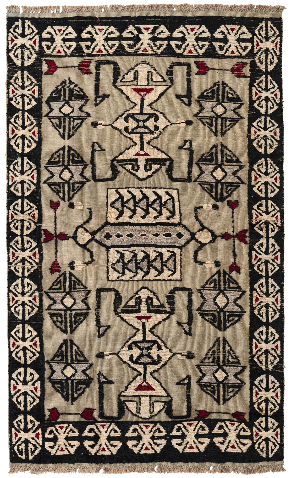 5' 2 x 8' 8 Hand Knotted Darya Wool Rug