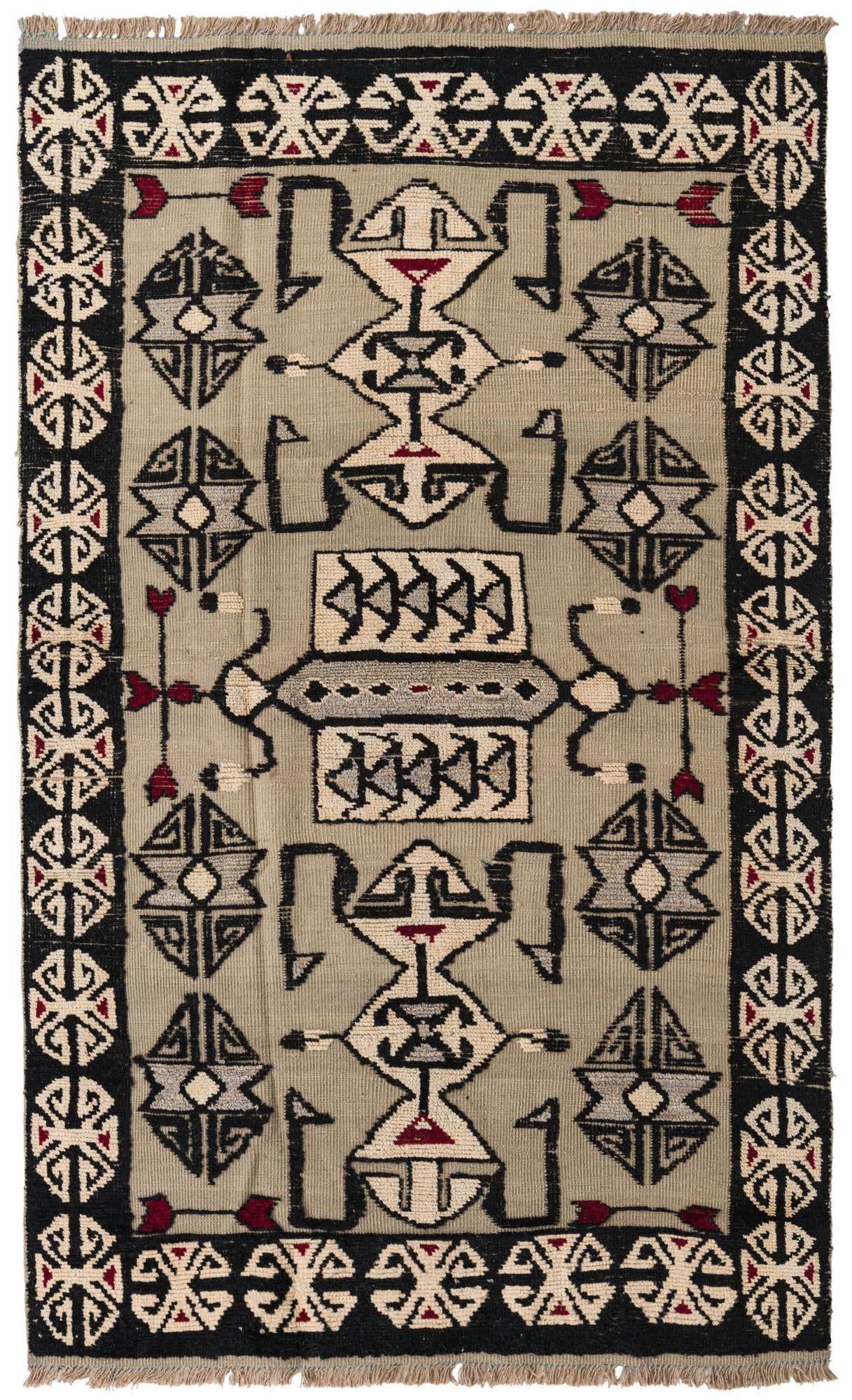 5' 2 x 8' 8 Hand Knotted Darya Wool Rug