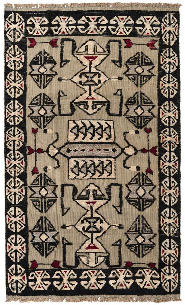 5' 2 x 8' 8 Hand Knotted Darya Wool Rug