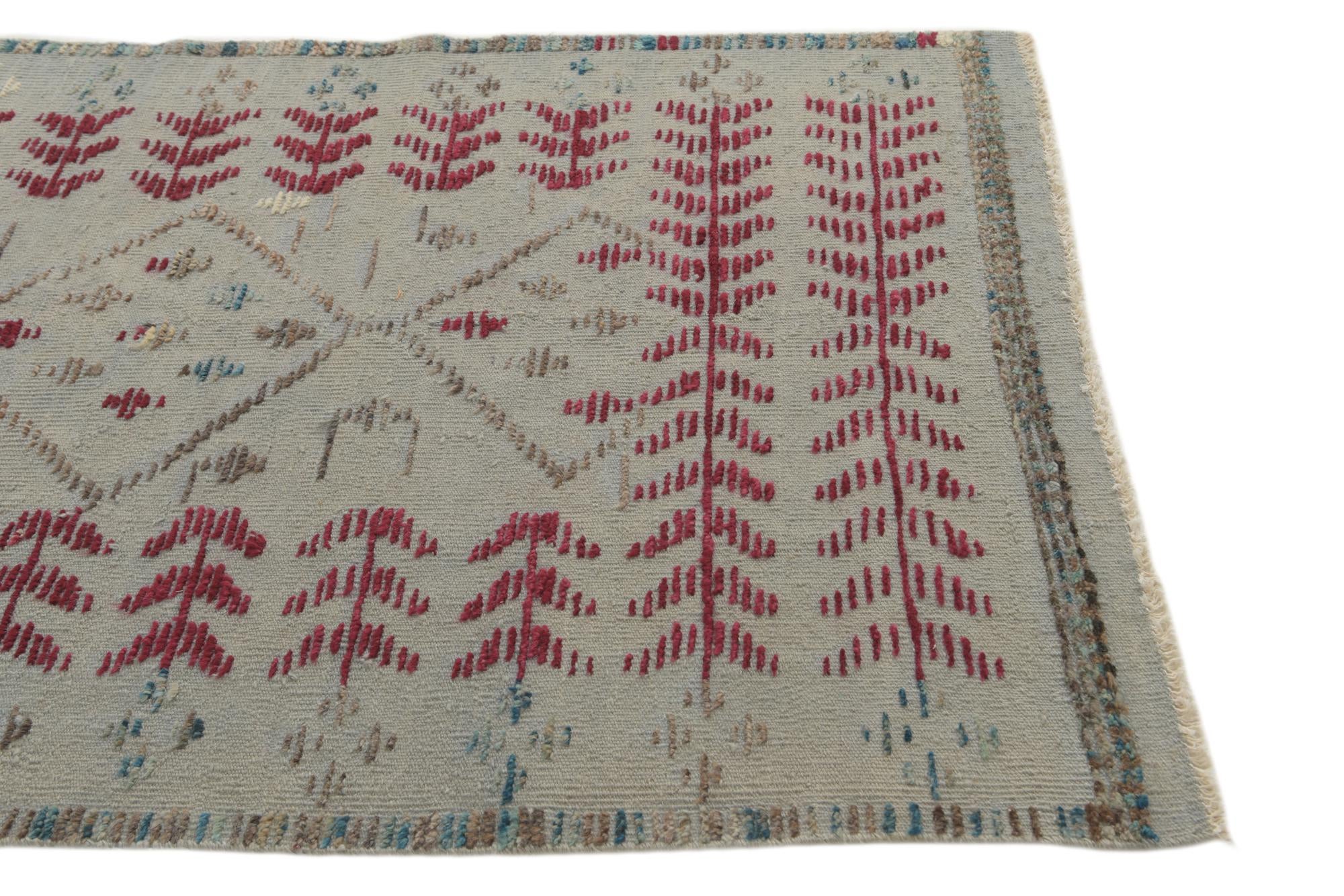 4' 3 x 6' Hand Knotted Darya Wool Rug