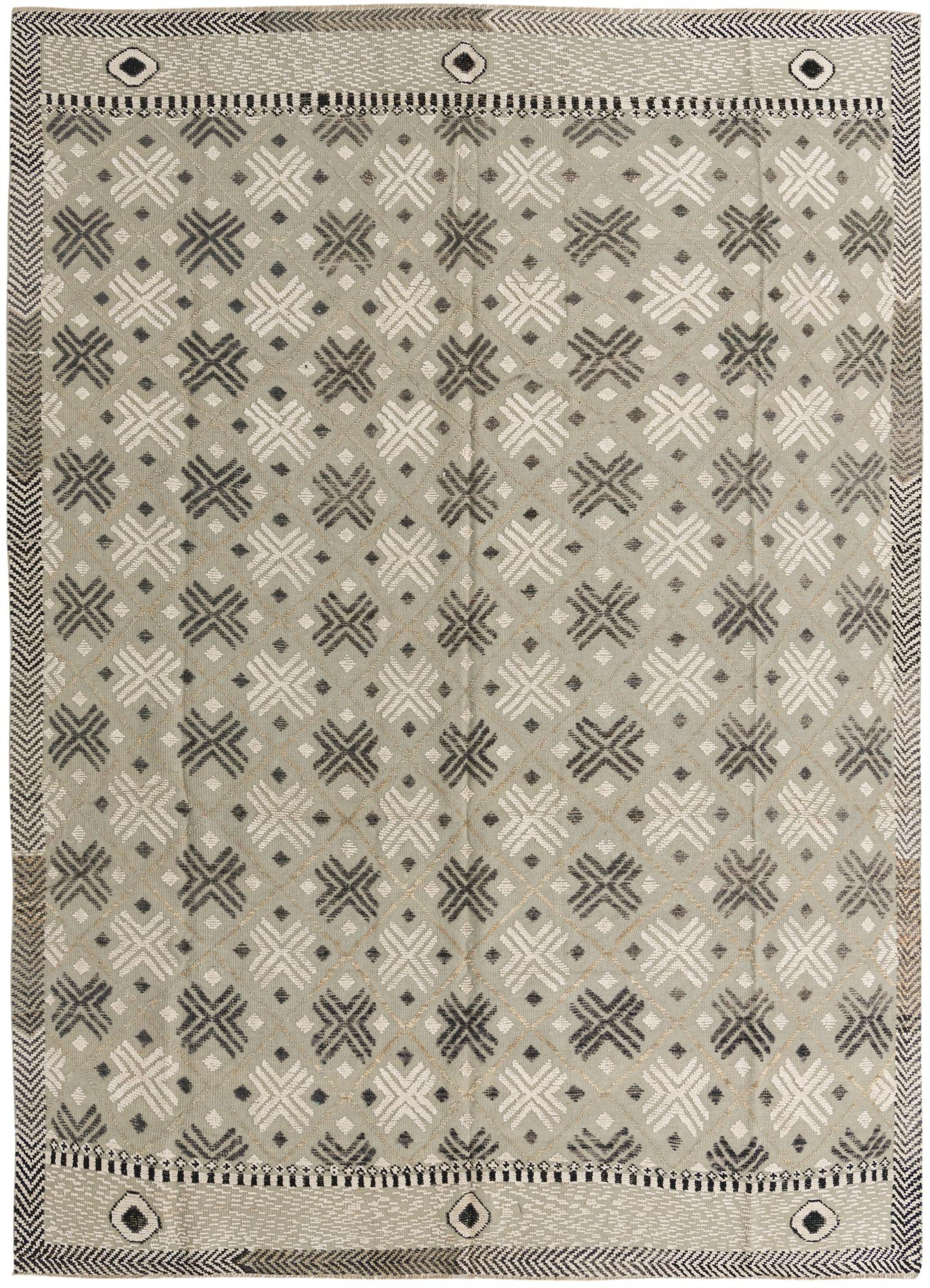 8' 9 x 12' 3 Hand Knotted Darya Wool Rug