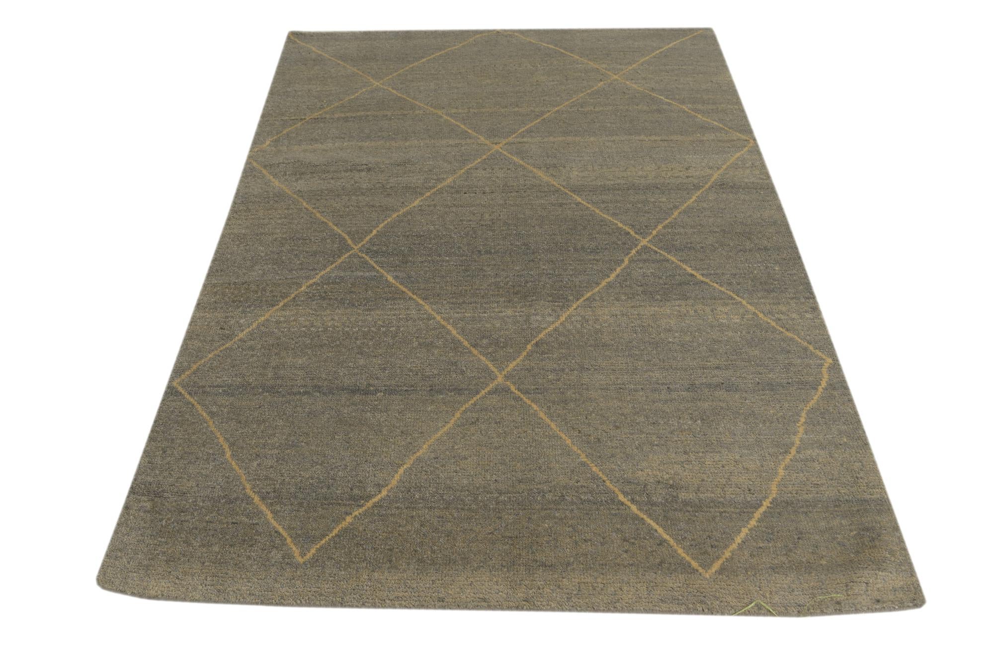 4' 7 x 6' 8 Hand Knotted Darya Wool Rug