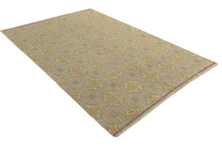 Detail image of 5' 7 x 8' 3 Hand Knotted Darya Wool Rug