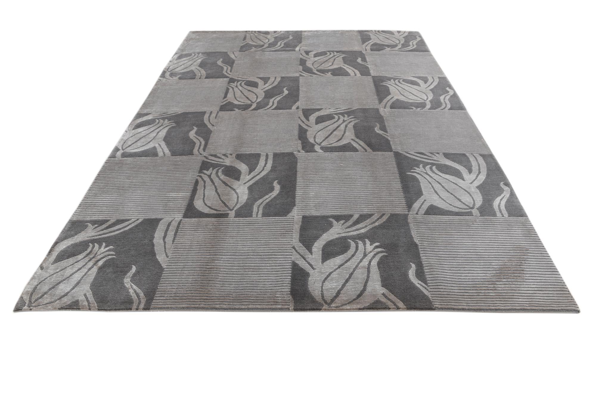 6' 9 x 10' Hand Knotted Darya Wool Rug