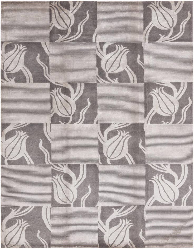Detail image of 6' 9 x 10' Hand Knotted Darya Wool Rug
