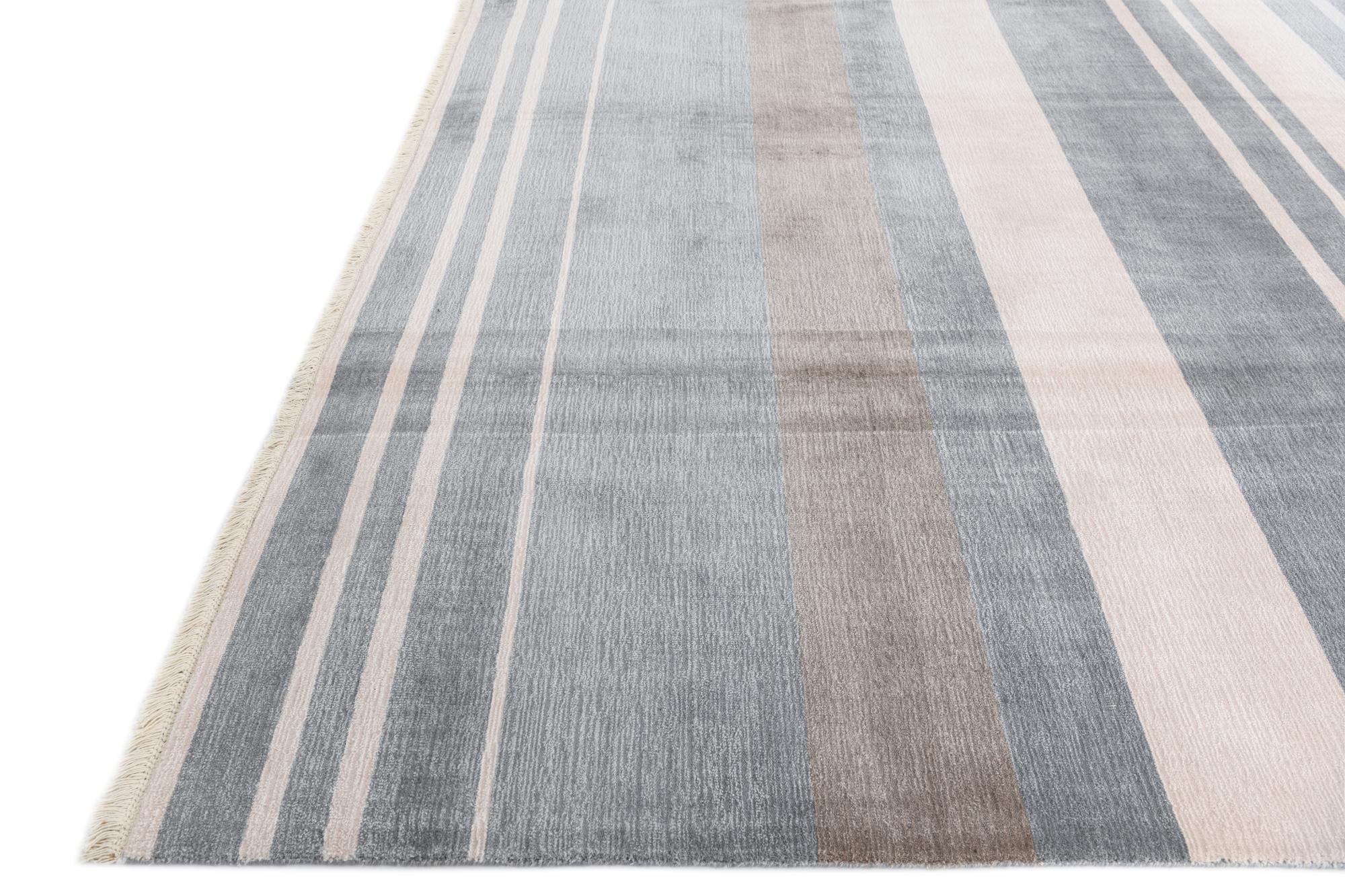 6' 8 x 9' 8 Hand Knotted Darya Wool Rug