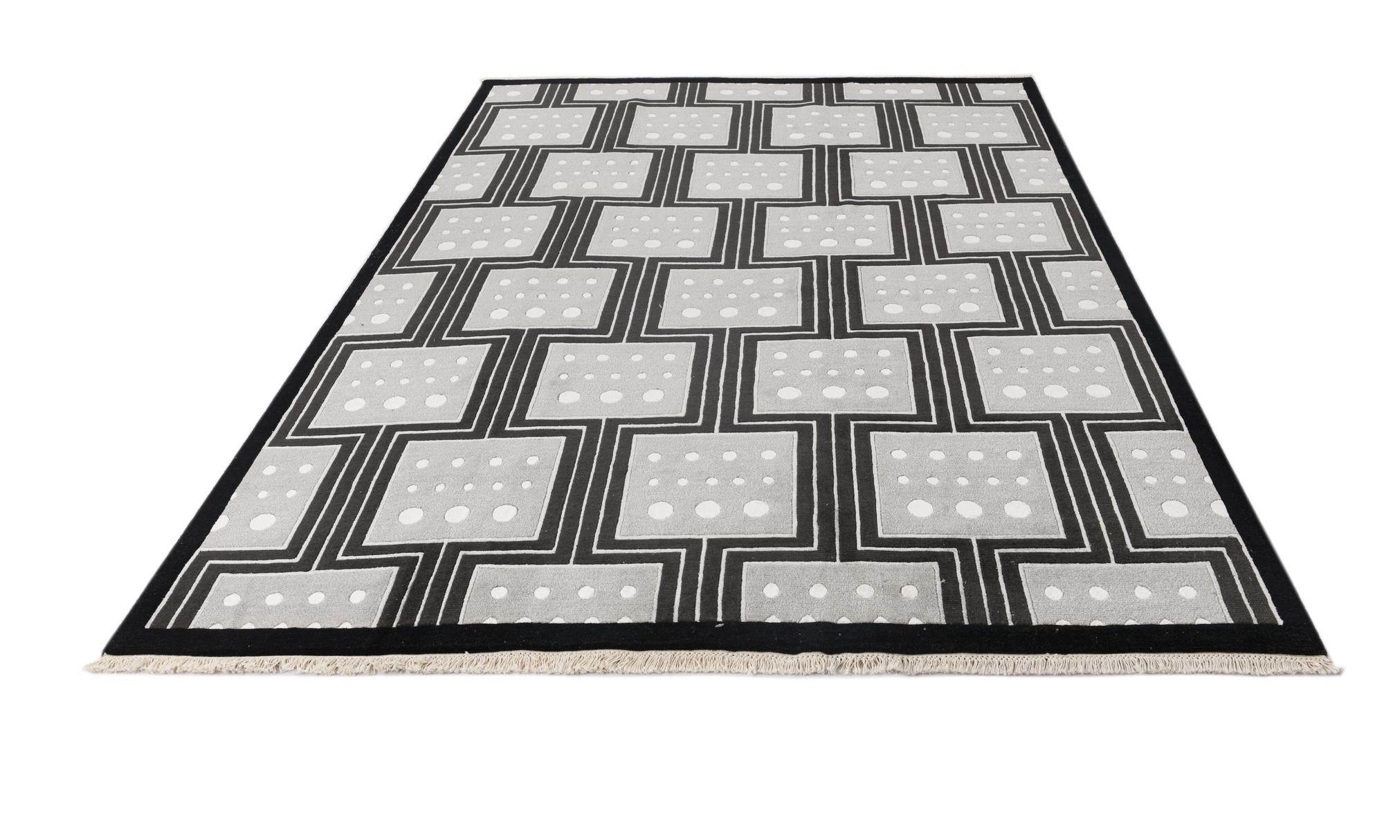 6' 6 x 9' 8 Hand Knotted Darya Wool Rug