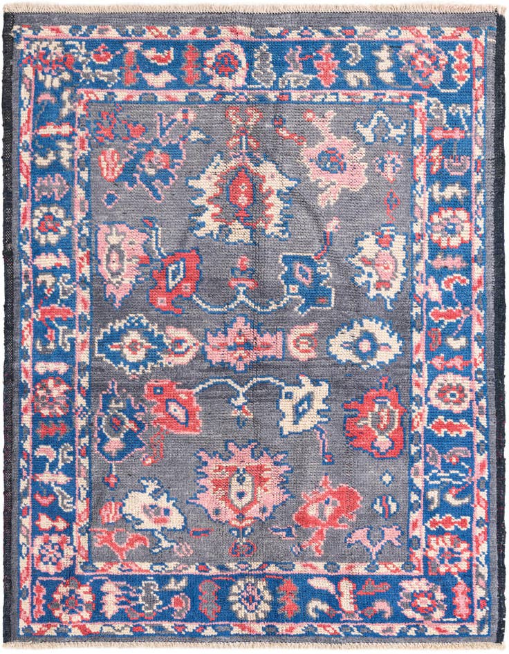 Detail image of 4' 10 x 6' Hand Knotted Darya Wool Rug