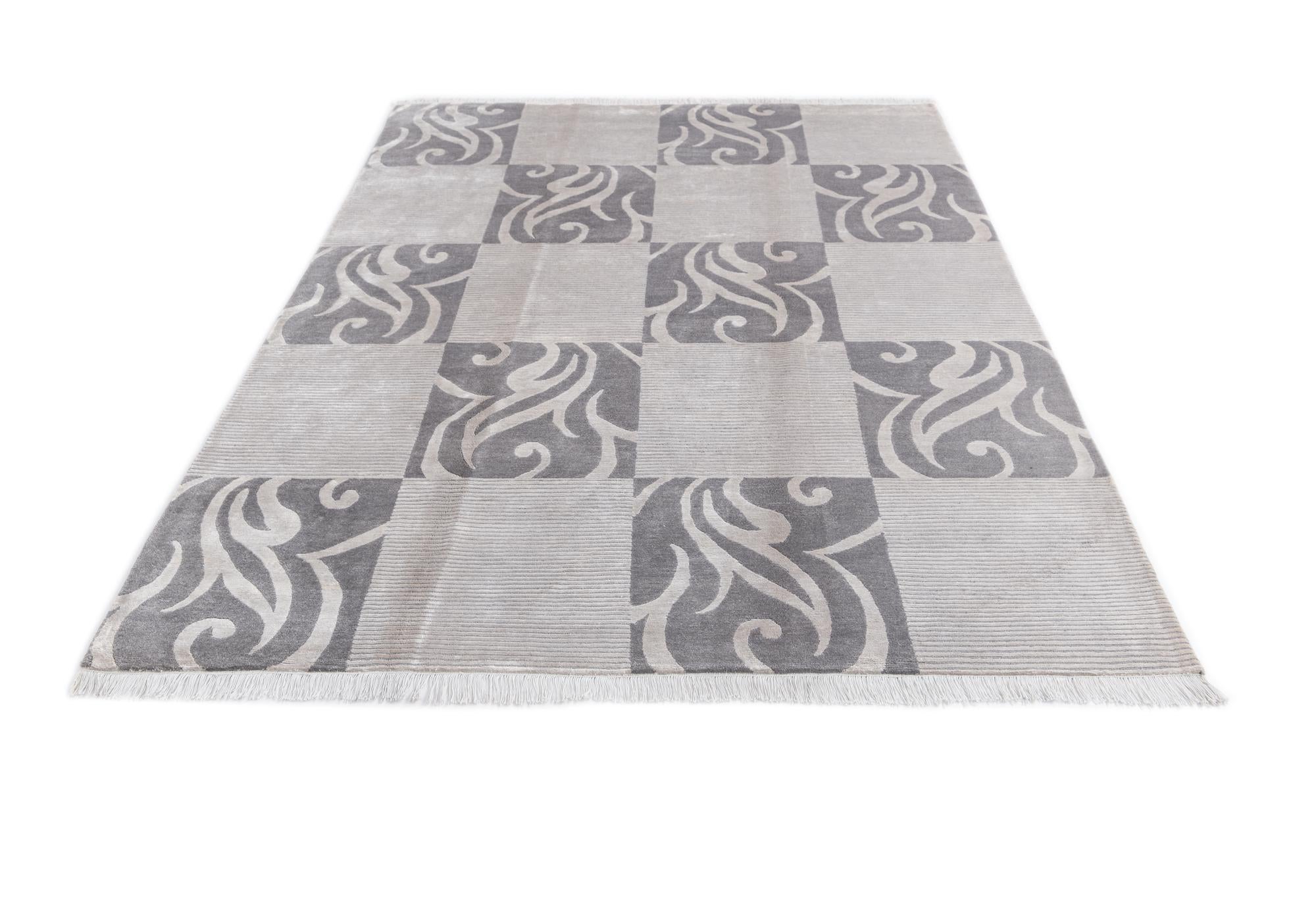 5' 8 x 8' 1 Hand Knotted Darya Wool Rug