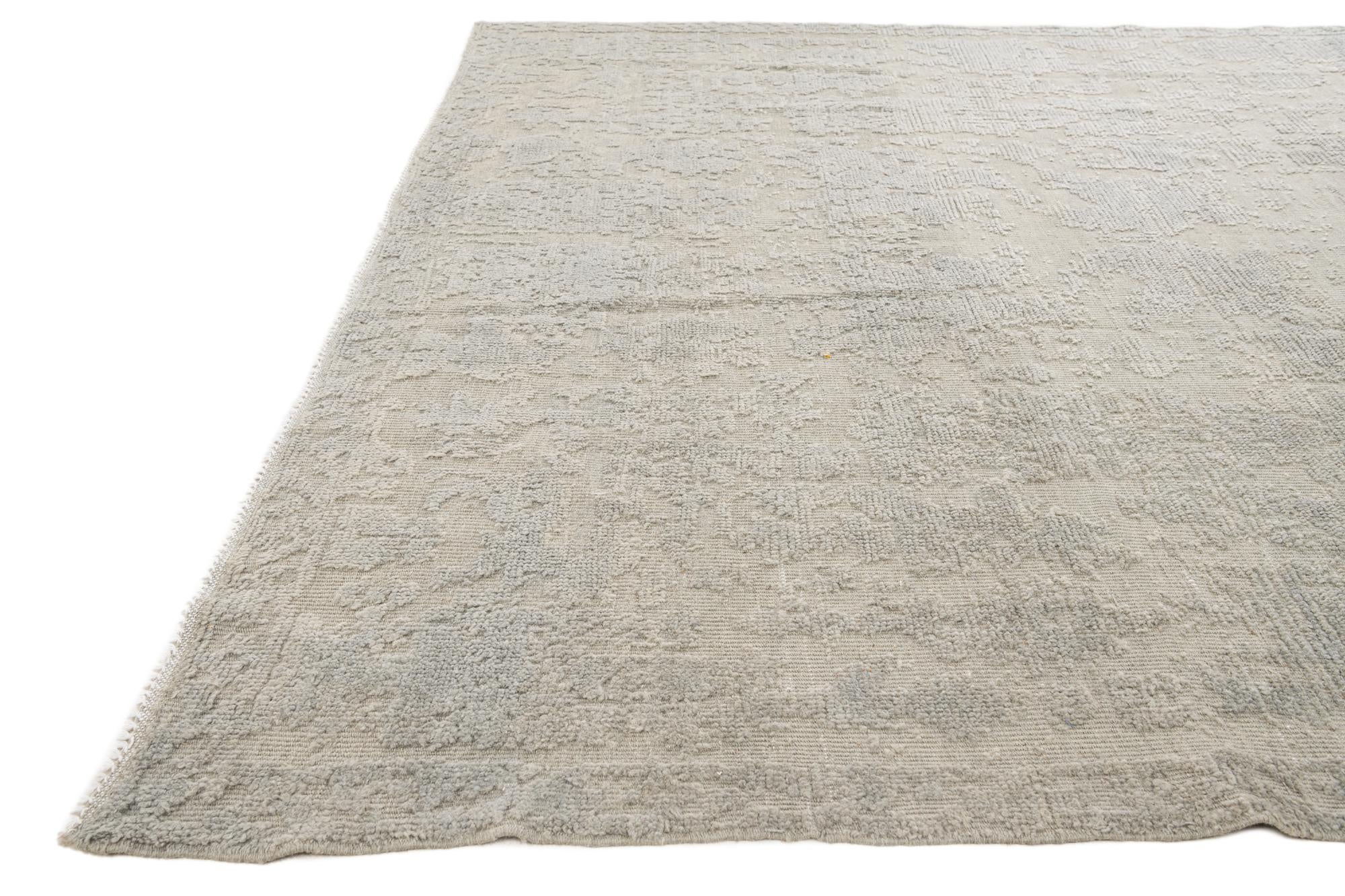 8' x 10' 9 Hand Knotted Darya Wool Rug