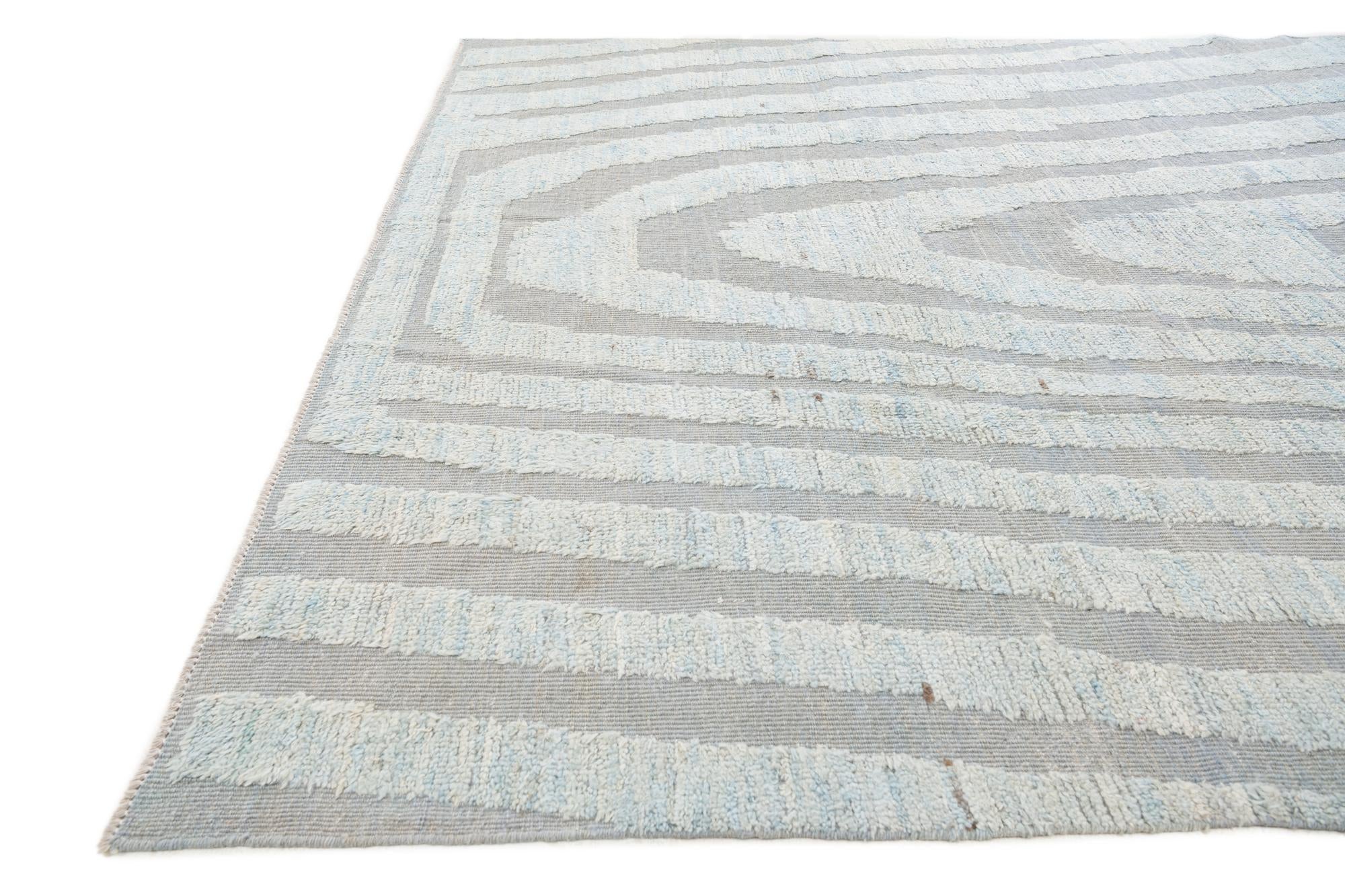 8' 10 x 10' 6 Hand Knotted Darya Wool Rug