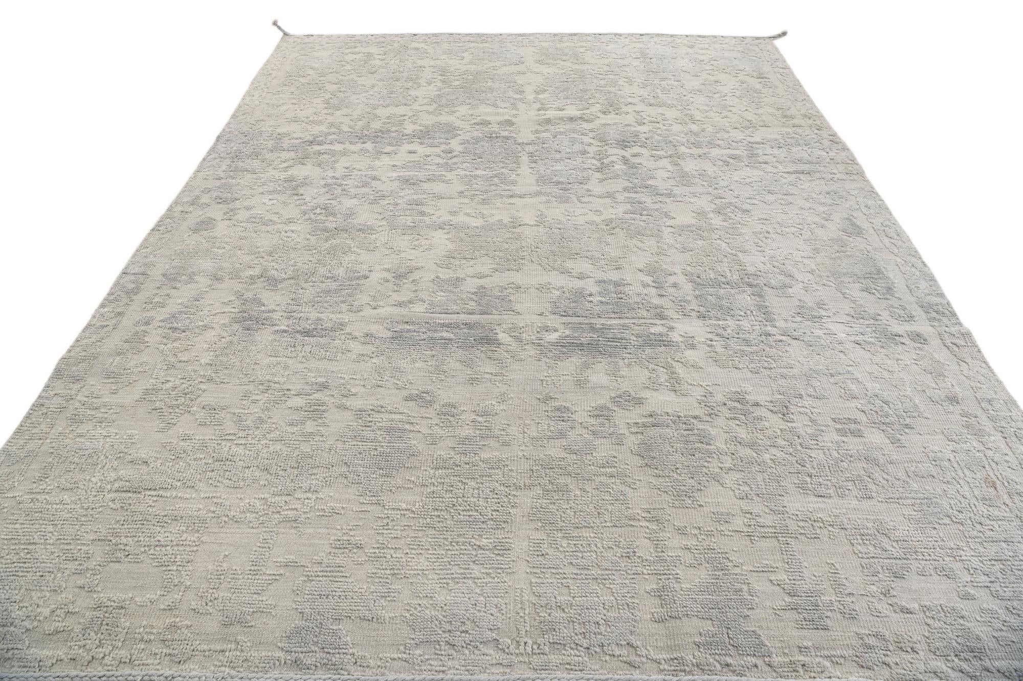 8' x 10' 3 Hand Knotted Darya Wool Rug