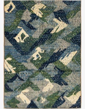 6' 8 x 9' 5 Hand Knotted Darya Wool Rug