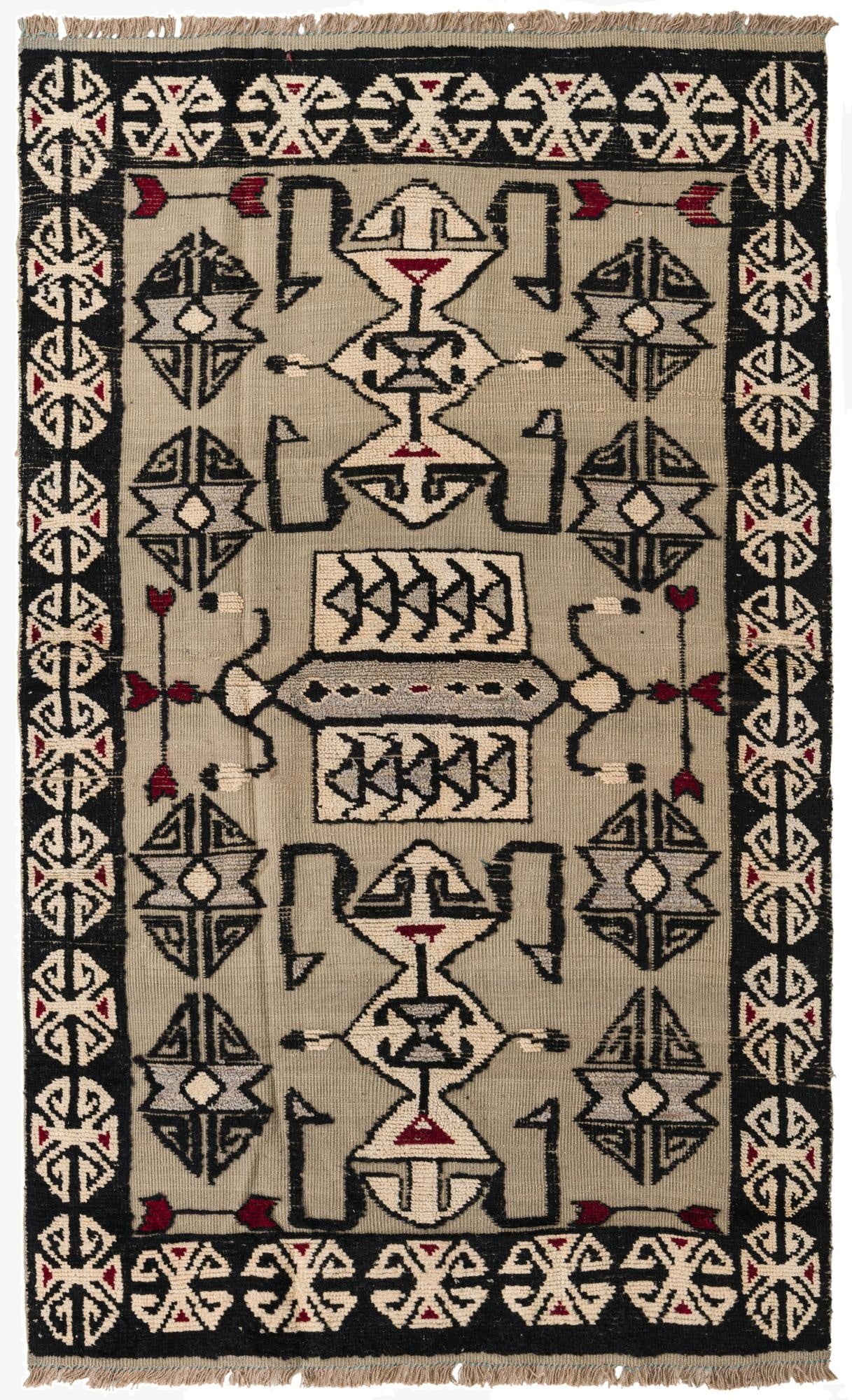 5' 2 x 8' 8  Hand Knotted Darya Wool Rug