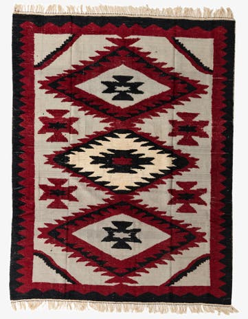 8' x 10' 4 Hand Knotted Darya Wool Rug