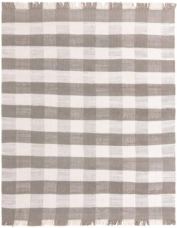 Detail image of 10' x 14' Easy-Clean Eco Plaid Washable Indoor / Outdoor Rug