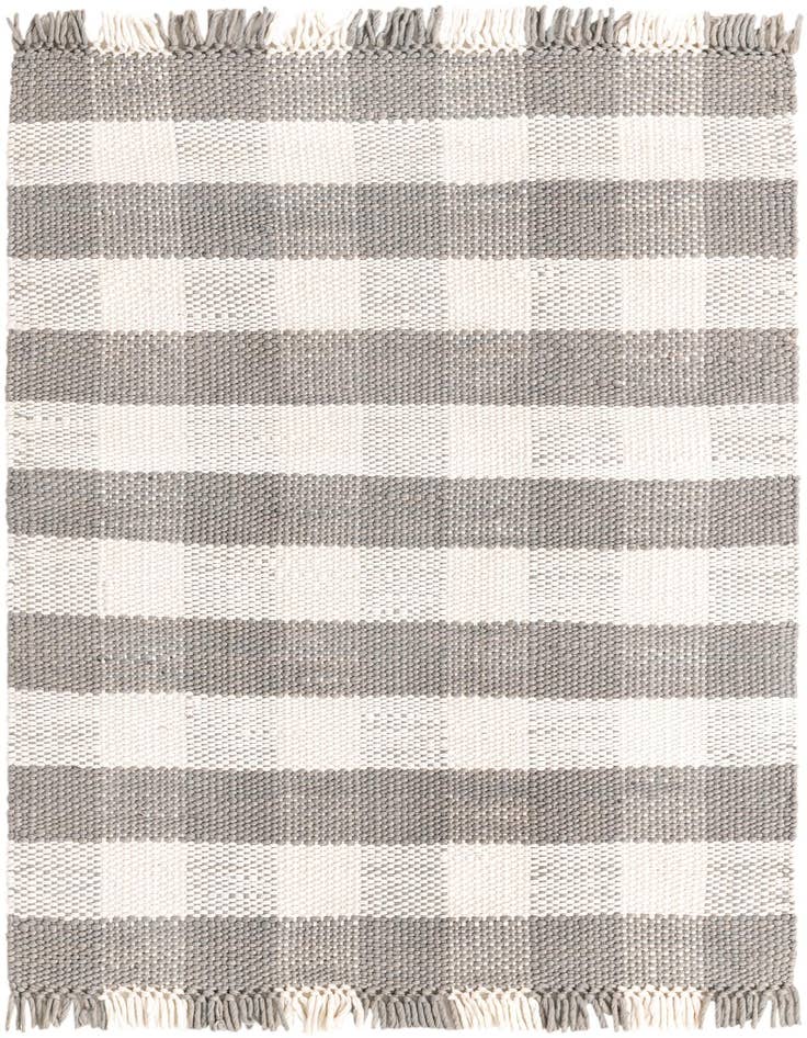 Detail image of 4' x 6' Easy-Clean Eco Plaid Washable Indoor / Outdoor Rug