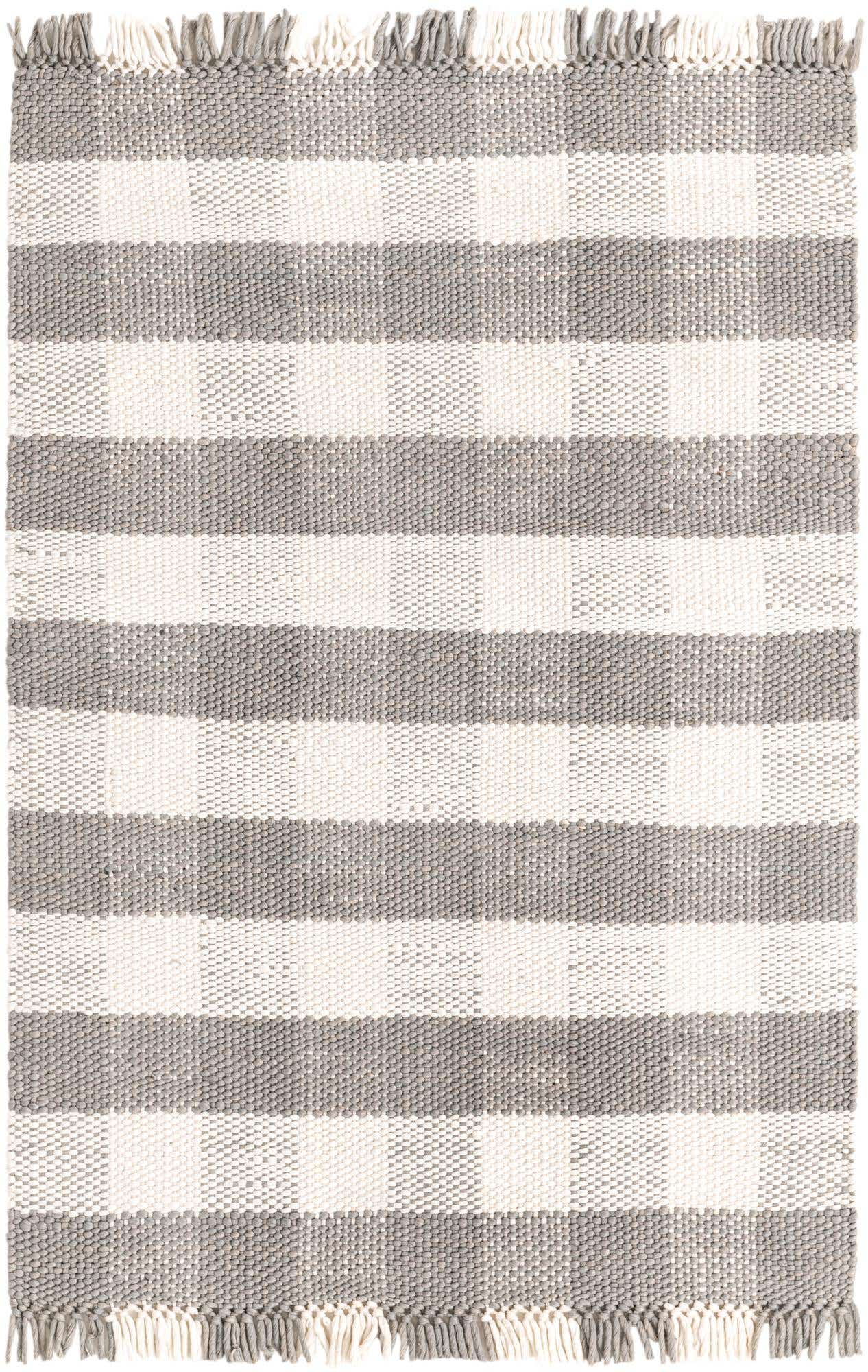 4' x 6' Easy-Clean Eco Plaid Washable Indoor / Outdoor Rug