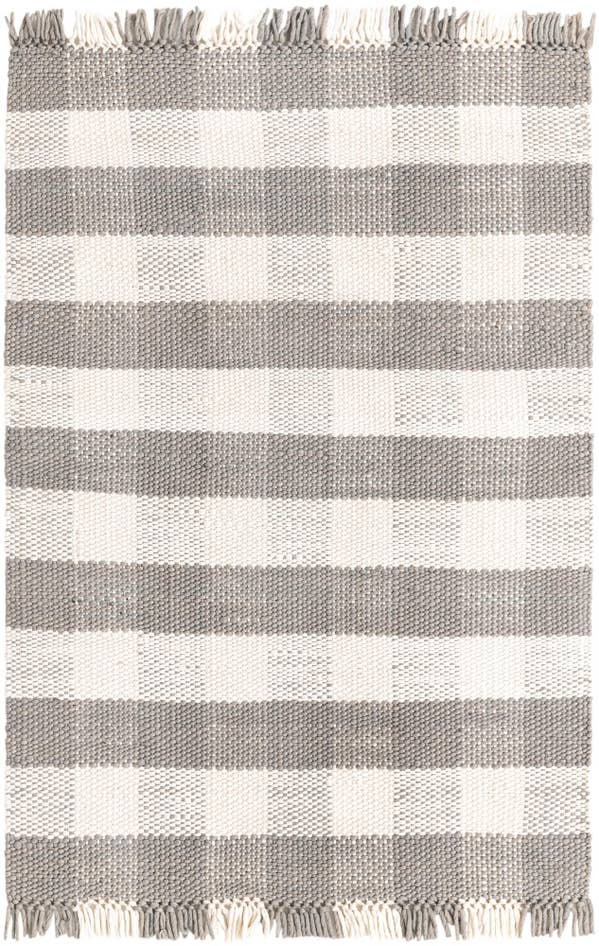 Detail image of 4' x 6' Easy-Clean Eco Plaid Washable Indoor / Outdoor Rug