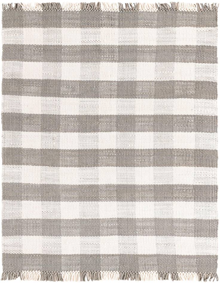 Detail image of 6' x 9' Easy-Clean Eco Plaid Washable Indoor / Outdoor Rug