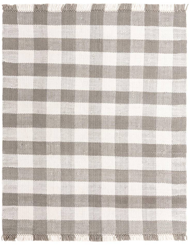 Detail image of 7' 10 x 10' Easy-Clean Eco Plaid Washable Indoor / Outdoor Rug