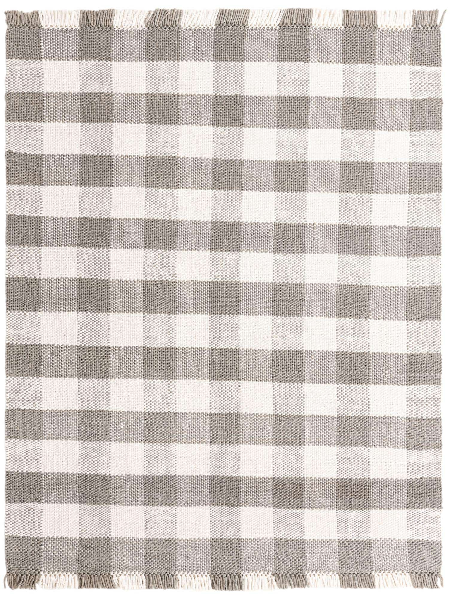7' 10 x 10' Easy-Clean Eco Plaid Washable Indoor / Outdoor Rug