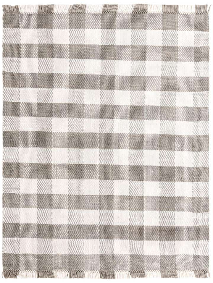 7' 10 x 10' Easy-Clean Eco Plaid Washable Indoor / Outdoor Rug