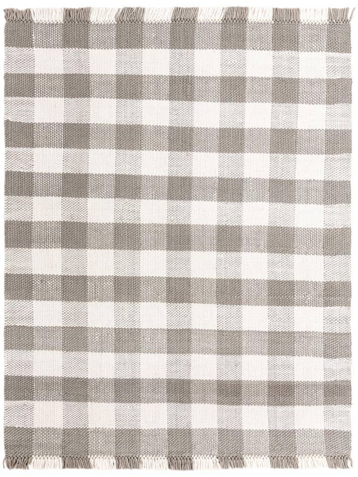 Detail image of 7' 10 x 10' Easy-Clean Eco Plaid Washable Indoor / Outdoor Rug