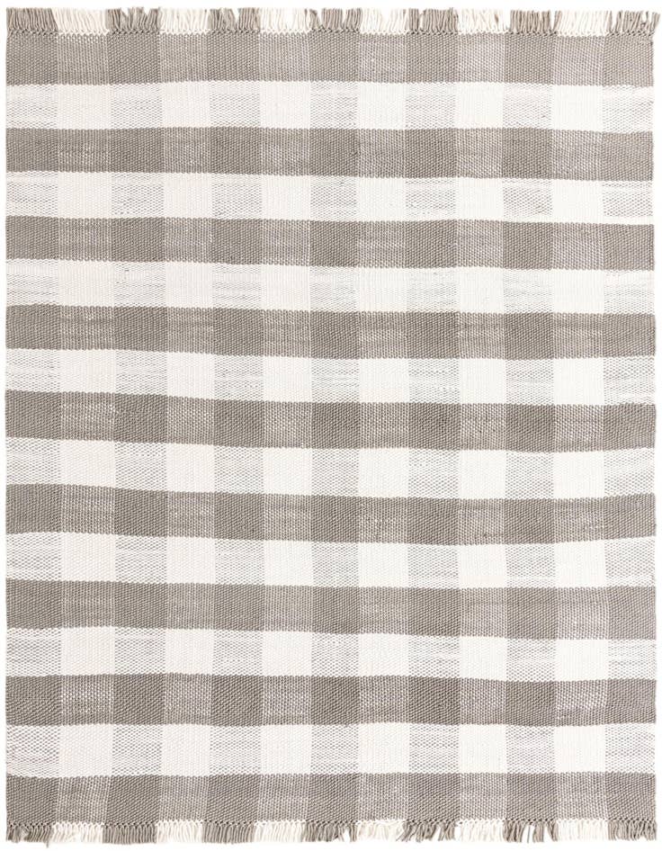 Detail image of 9' x 12' Easy-Clean Eco Plaid Washable Indoor / Outdoor Rug