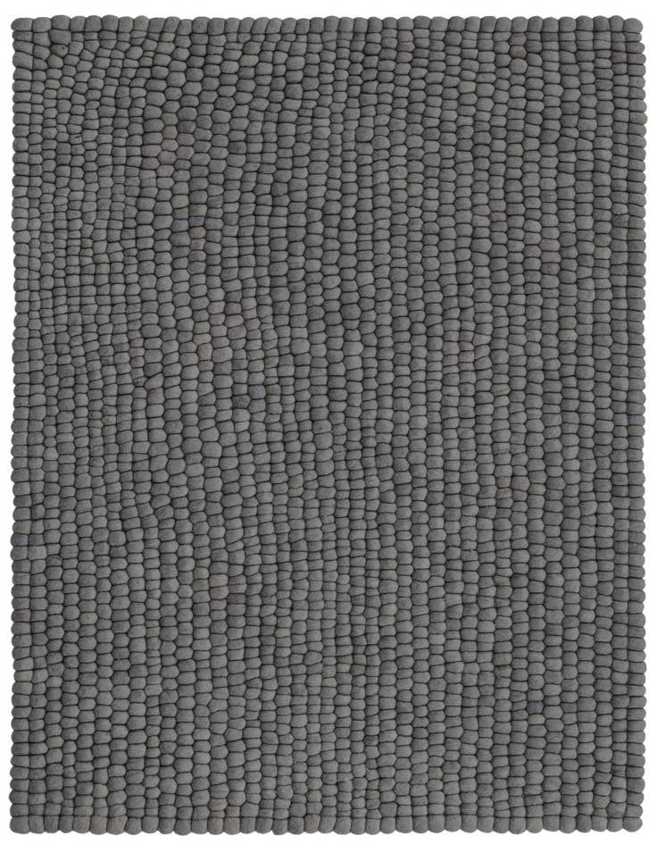 Detail image of 4' 1 x 6' 1 Felt Ball Wool Rug