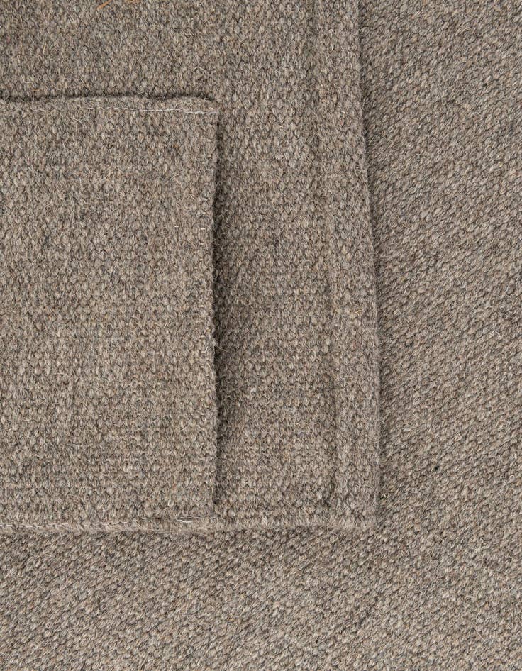 Detail image of 2' x 3' 3  Hand Braided Flatweave Cotton Dhurrie Wool Rug