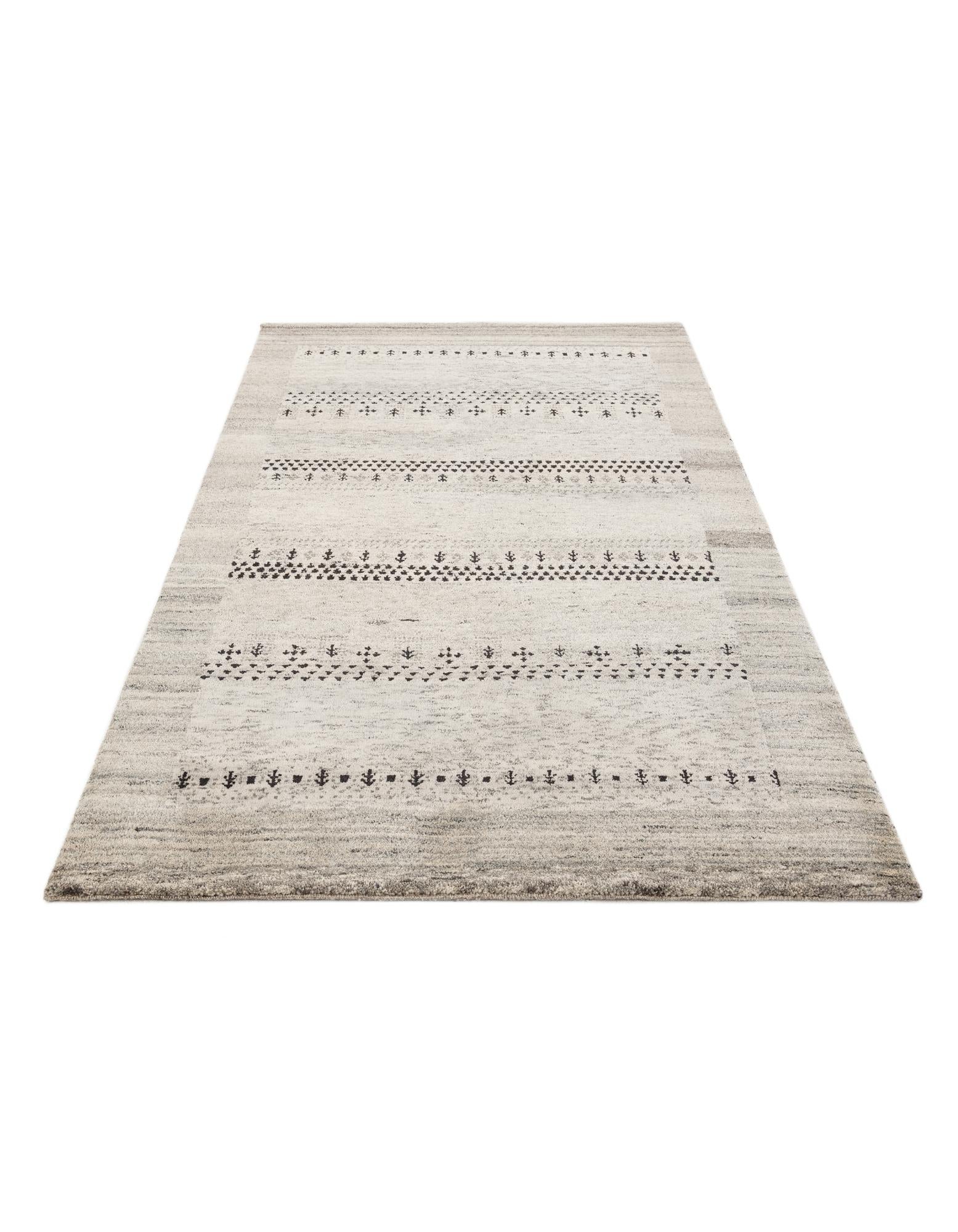 4' x 5' 8 Hand Knotted Gabbeh Wool Rug