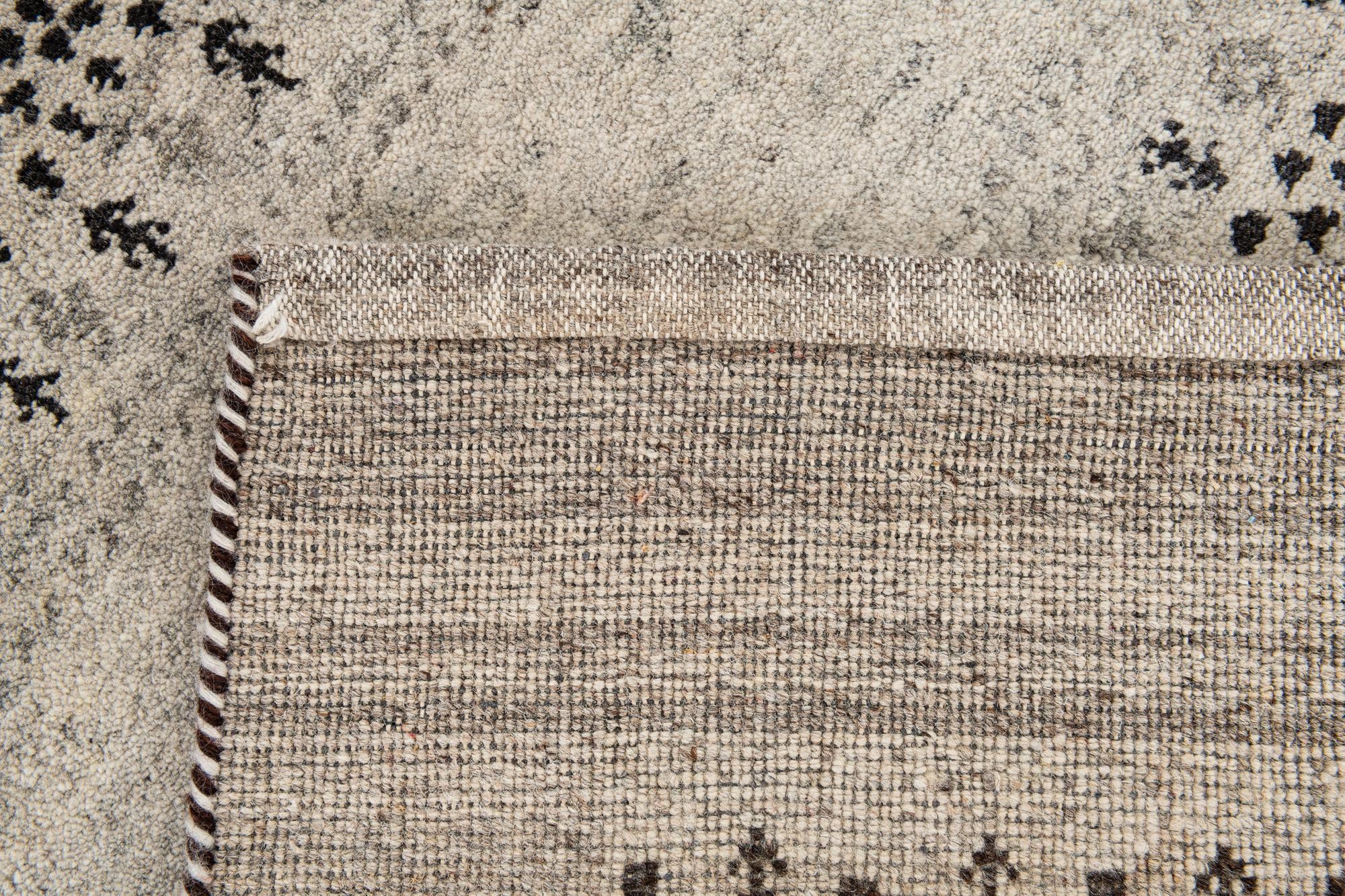 4' x 5' 8 Hand Knotted Gabbeh Wool Rug