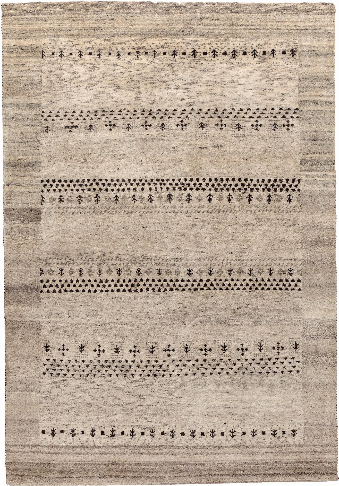 4' x 5' 8 Hand Knotted Gabbeh Wool Rug