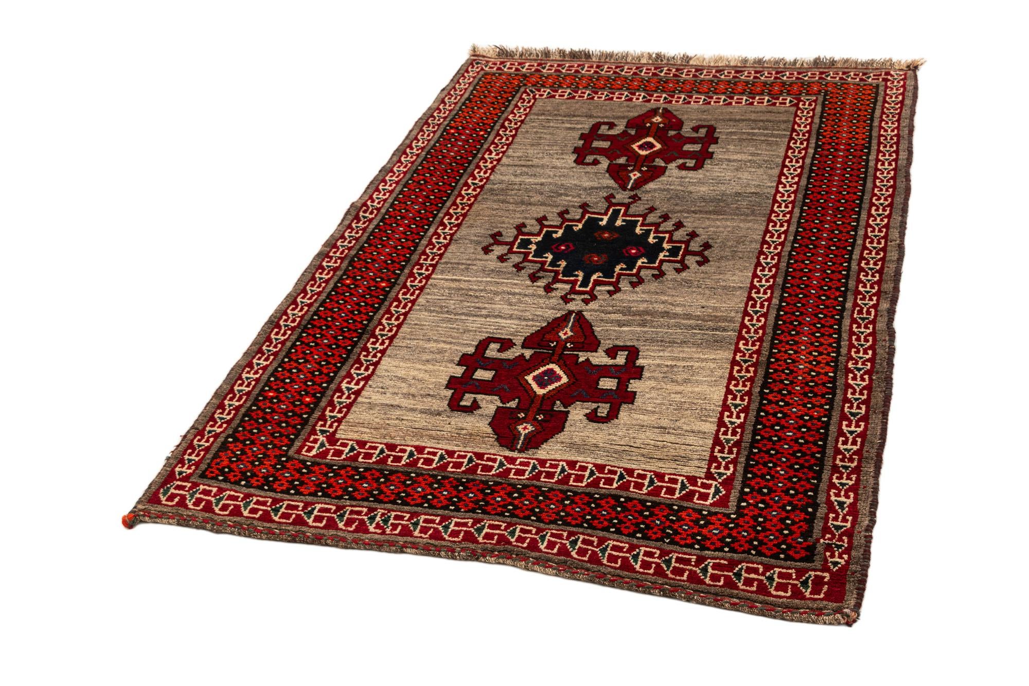 4' x 6' Hand Knotted Gabbeh Rug