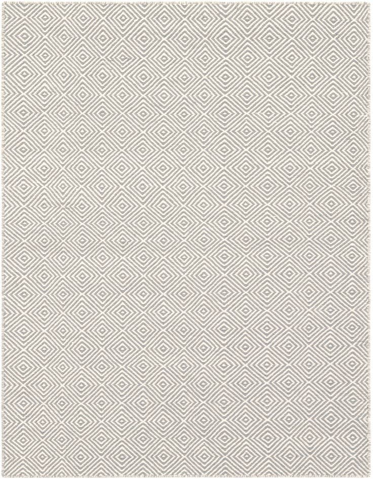 Detail image of 4' 1 x 6' 1 Hand Woven Geo Trellis Flatweave Rug