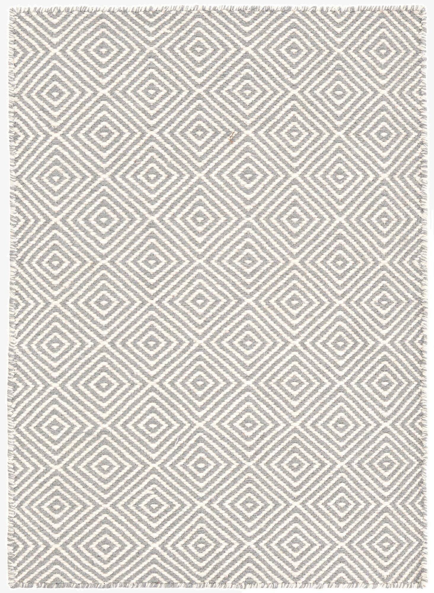 2' x 3' 1  Hand Woven Geo Trellis Flatweave Rug